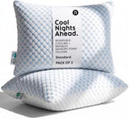 Nestl Cooling Memory Foam Pillow, Standard, 2-Pack by Nestl