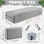 4 Pcs Yoga Bolster Pillow Blocks with Strap Set - Image 2