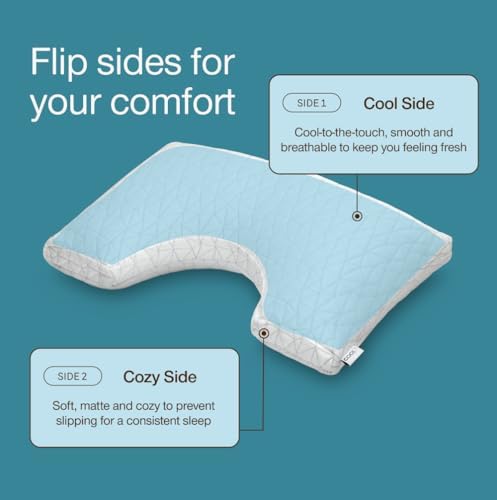 Coop Home Goods Cool Side Cut-Out Pillowcase, Queen Size Cooling Pillow Case for Hot Sleepers, Cut-Out Shape, Two-Sided Pillow Covers, Cozy Side & Cool Side, Ultra Soft Lulltra Cool Technology - Image 3