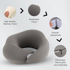 Neck Pillow Airplane,Plane Pillow for Long Flight,Travel Pillow Gray - Image 7