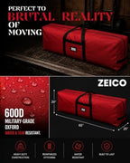 ZEICO Extra Large Moving Bag, Heavy Duty Tote with Zipper & Handles, Red - Image 4
