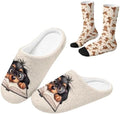 Jeiento Womens Fuzzy Slipper and Socks Winter Warm Gifts for Mom,Wam Cozy Indoor Socks Comfort Home Shoes by Jeiento
