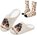 Jeiento Womens Fuzzy Slipper and Socks Winter Warm Gifts for Mom,Wam Cozy Indoor Socks Comfort Home Shoes by Jeiento