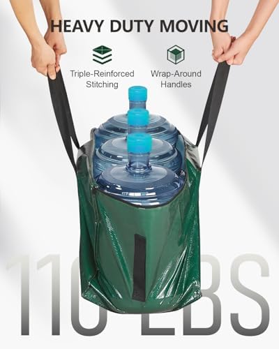 Heavy Duty Moving Bags Extra Large, Premium Storage Bags with Durable Zippers, Reinforced Handles, Moving Supplies for Clothes, Bedding, College Dorm Essentials, 12 Pack Green - Image 2