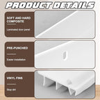 Hicarer 4 Pcs 36 Inch Door Bottom Sweep L Shape 1-3/4" Vinyl Kerf Seal - Image 3
