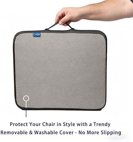 Ifoam Gel Infused Memory Foam Layer Wheelchair Cushion - Seat Cushion for Wheelchair-Office Chair, Kitchen Chair-Pressure Sore and Tailbone Pain Relief-High Dense Polyfoam Base (Black, 22×18×4 inch) - Image 4