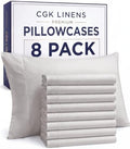 Queen Pillow Cases - 8 Pack Pillowcase Covers - 20" x 30" (French Grey) by CGKUnlimited