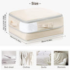 DIMJ Clothes Storage Bag 8 Pack, 19L Compression Storage Bags for Sweater, Closet, Sheet Storage Organizer with Window Handle, Compression Packing Cubes Space Saver Storage Bags with Zipper - Image 2
