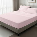 Pizuna Pure 100% Cotton King Fitted Sheet 600 Thread Count Light Pink by Pizuna