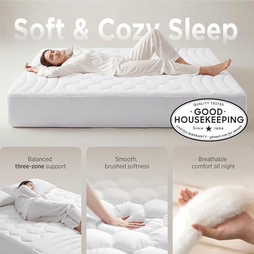Bedsure King Mattress Pad, Mattress Topper with 8-21 Inches Deep Pocket - Image 2