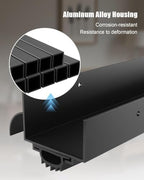 1 Pcs 1-3/4" x 36" U Shaped Aluminum Door Bottom Sweep, Black - Image 4