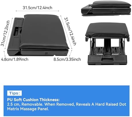 Foot Rest for Under Desk at Work, Height Adjustable Angle Ergonomic Foldable Footrest for Office, Gaming,Computer, Removable Pad Desk Foot Stool with Massage Beads - Image 6