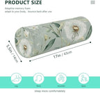 Sage Green Dandelion Neck Roll Pillow Bolster Round Health Memory Foam Long Cervical Cylinder Pillows with Removable Washable Cover for Body Bed Legs Back Yoga - Image 2