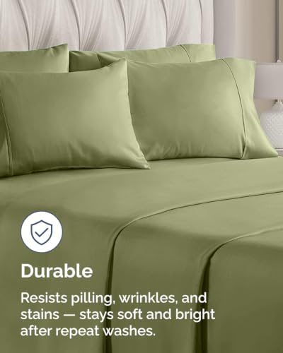 King Standard Pillow Cases - 6 Pack Pillowcases, 20" x 36" - Sage Green - Image 4