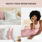 Kitsch Satin Pillowcase with Zipper - 2 pcs King Size, Blush - Image 5