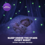 Bollepo Purple Bed Canopy for Girls with Glowing Stars - Princess Netting Room Decor, Ceiling Tent to Cover Toddler | Single, Twin, Full, Queen Size Kids Bed, Fire Retardant Fabric - Image 5