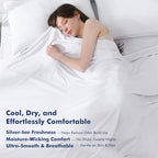 Elegear Silver-Infused Cooling Blanket for Hot Sleepers, Throw XL White - Image 4