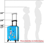 Sanwuta 4 Pcs Hardside Kids Luggage Set Space Blue 18 Inch Astronaut - Image 5
