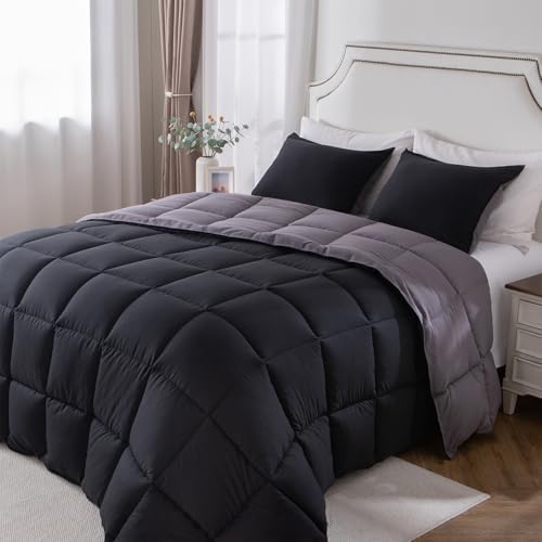 KASENTEX Twin Comforter Set, Reversible, Goose Down Alternative, All Season by KASENTEX