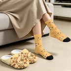 Womens Fuzzy Slipper with Socks Warm Cozy House Slipper and Socks Set Plush Winter Shoes for Indoor - Image 4