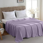 ZPECC King Flat Sheets Only Lavender 6 Pack, Color-Coded Hem Threads - Image 2