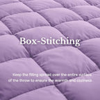 DAICO Lightweight Down Throw Blanket for Couch Purple Blanket 50"x70" - Image 4
