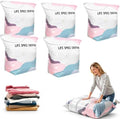 No Pump Vacuum Storage Bags,2026 New No Pump Large Vacuum Storage Compression Bags,Thick and Airtight Reusable Organizer Suitable for Clothes, Blankets, Bedding, Travel, and Closet Storage (5, Medium) by Unknown
