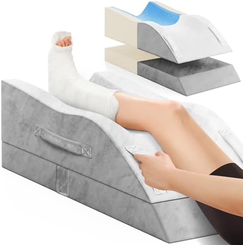 TranquilRelax Leg Elevation Pillow for After Surgery, Light Grey & White by Unknown