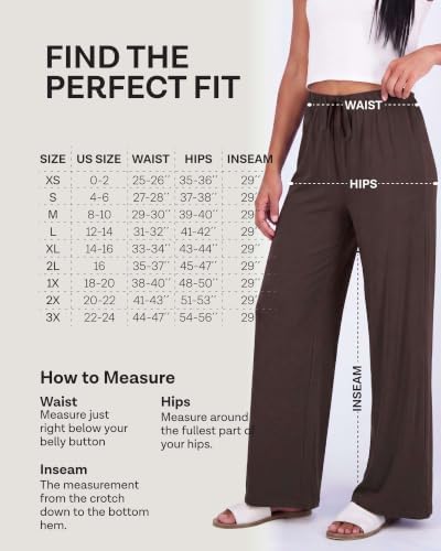 3 Pack Women's Palazzo Pants Wide Leg Adaptive Pajama Bottoms Lounge Casual - Image 3