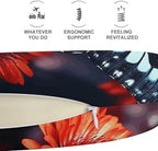 U Shape Travel Pillow Colorful Flowers Butterflies Portable Neck Pillows Memory Foam Head and Neck Support Headrest Pillow for Airplane Sleeping - Image 5