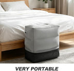 2 Sets Inflatable Flight Foot Rest Pillow Adjustable Foldable - Image 3