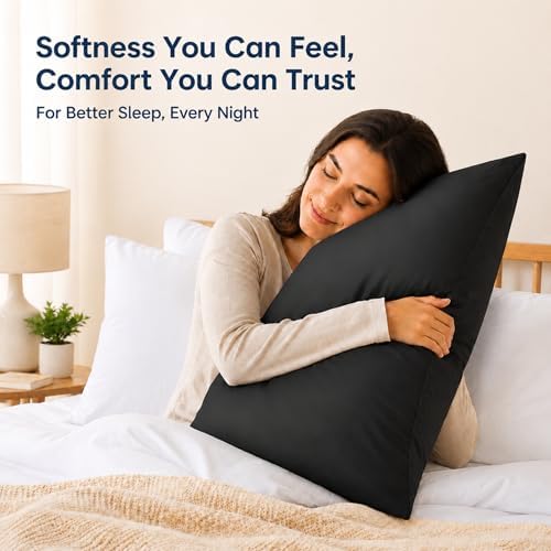 ZPECC Bulk Black Pillow Cases Standard Size 24 Pack with Envelope Closure - Image 5