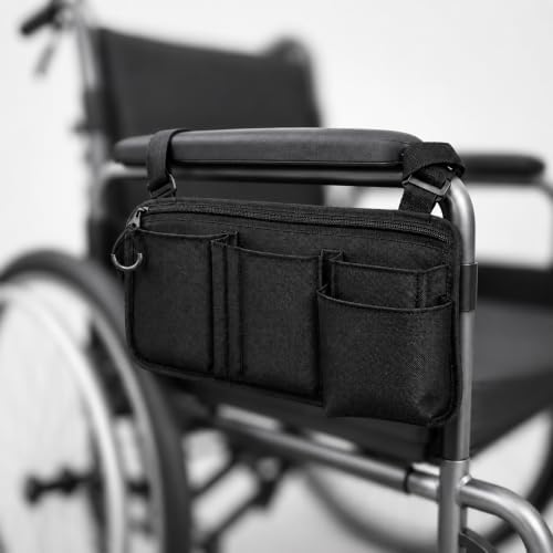 Wheelchair Side Bag for Pride Mobility Jazzy Carbon HD 2025-2026, Armrest Bag by Unknown