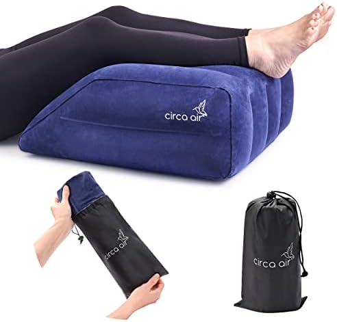 Circa Air Inflatable Leg Elevation Pillows for Swelling and Edema Relief, Travel Wedge Pillow for Legs, Foot Ankle Knee and Lower Back Pain Support, After Surgery Products by CircaAir
