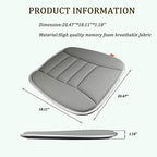 Car Seat Cushion Pad for Driving, Chair Cushion for Office/Truck with Memory Foam, Seat Cushion Comfortable and Durable, Gray - Image 2