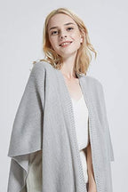 Moss Rose Women's Travel Plaid Shawl Wrap Open Front Poncho Cape for Fall Winter - Image 3