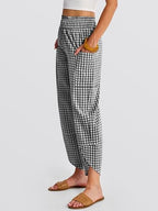 ANRABESS Womens Wide Leg Palazzo Capri Barrel Pants Cropped Trousers - Image 3