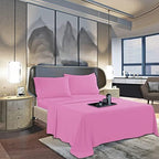Mocassi Queen Sheet Set - Luxury Hotel 1800 Premier Bedding Sheets & Pillowcases - Ultra Soft Breathable & Cooling Bed Sheets - Deep Pocket - Wrinkle Resistant - 4 Piece Set - Queen, Light Pink - Image 3