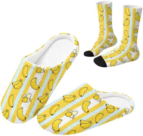 House Slippers for Women Washable Closed Toe with Cute Socks by Unknown