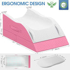 TranquilRelax Leg Elevation Pillows for After Surgery, Wedge Pillow, Pink - Image 2