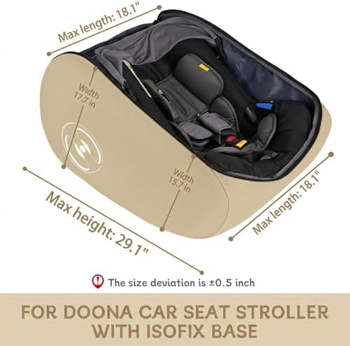 YOREPEK Travel Bag for Doona Car Seat Stroller with isofix Base - Image 4