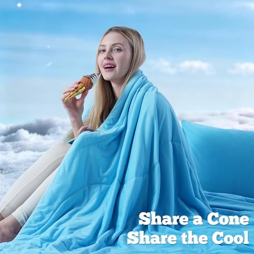 DOWNCOOL Cooling Comforter Twin Size, Cooling Blanket for Hot Sleeper - Image 2