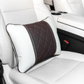 Car Pillows Napa Leather Car Seat Rest Cushion Car Lumbar Pillow for Mercedes Benz Maybach S-Class Lumbar Support Pillow car Accessories（Beige Coffee） by LUNDA