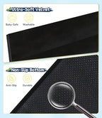 Toddler Airplane Bed, Airplane Bed for Toddler, Velvet Black - Image 4