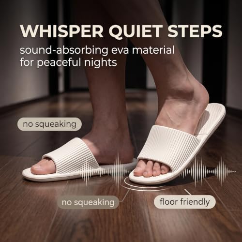 Travel Slippers for Women, Foldable, 5 Pairs, Pink and White US 5.5-8.5 - Image 3