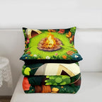Erosebridal Campfire Toddler Comforter Set Woodland Campsite Bedding Set Happy Camping Camper Comforter for Kids Boys Girls,Rv Bunk Accessories Quilt Duvet - Image 7