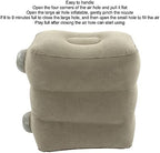 Inflatable Foot Rest Pillow, Portable Travel Foot Rest for Airplane Car Office Home, PVC Flocking Inflatable Footrest Cushion to Improve Circulation and Relieve Fatigue (Dark Gray) - Image 3
