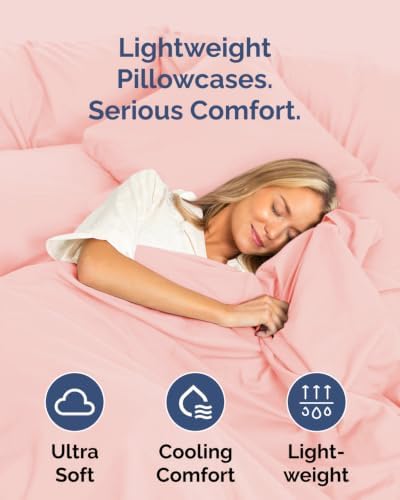 Queen Pillow Cases - 8 Pack Soft Pillowcase Covers - 20" x 30" (Baby Pink) - Image 3