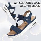 mysoft Women's Comfortable Walking Sandals Platform Wedge Ankle Strap - Image 4