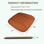 Car Seat Cushion Pad for Driving, Chair Cushion for Office/Truck with Memory Foam, Seat Cushion Comfortable and Durable,Coffee - Image 2